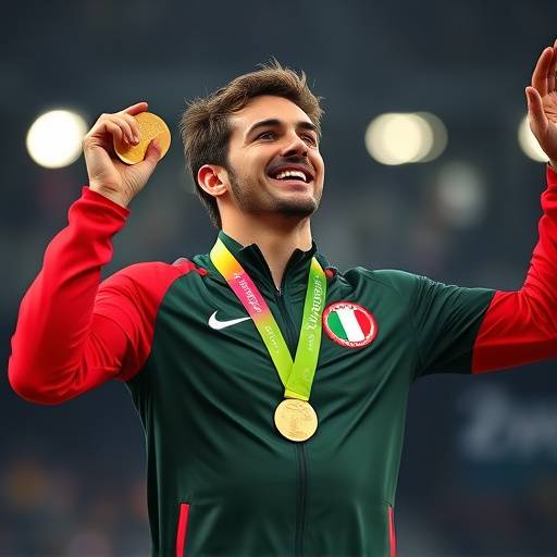 Un atleta italiano vince una medaglia d'oro alle Olimpiadi