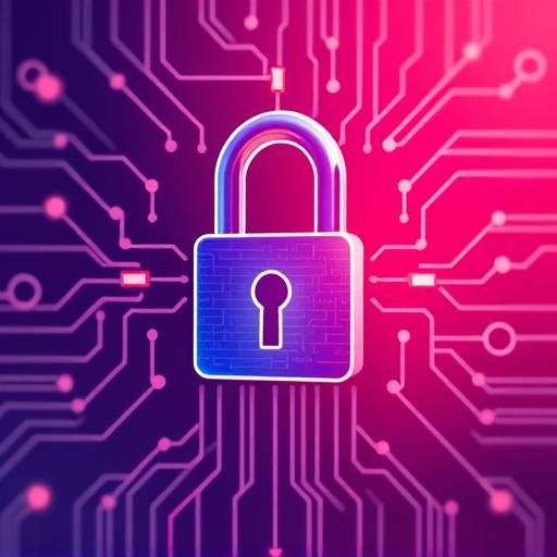 Un'illustrazione di un lucchetto digitale che simboleggia la cybersecurity.